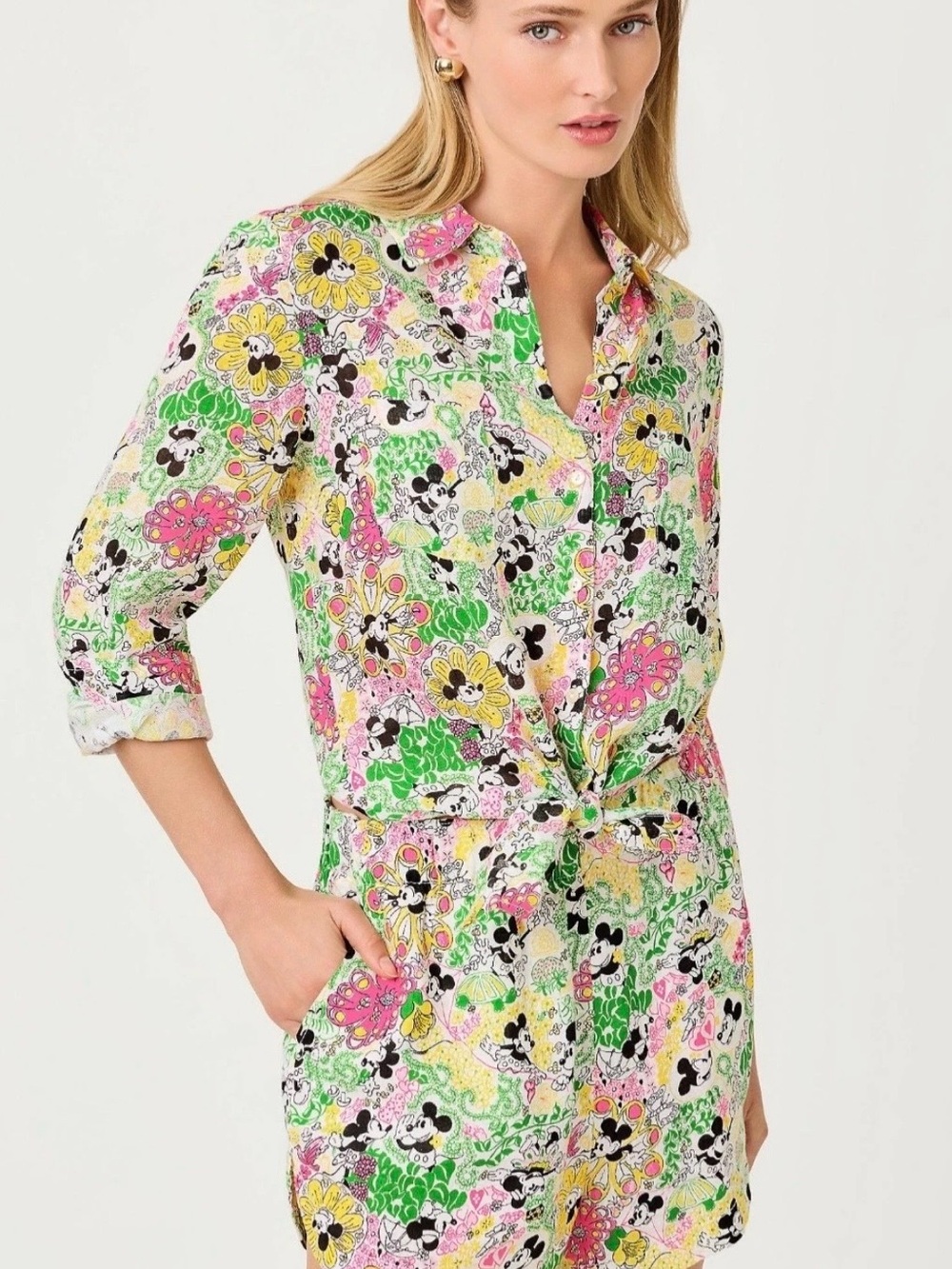 Lilly Pulitzer NWT Sea View Button Down Top Throwback Disney Size XXL